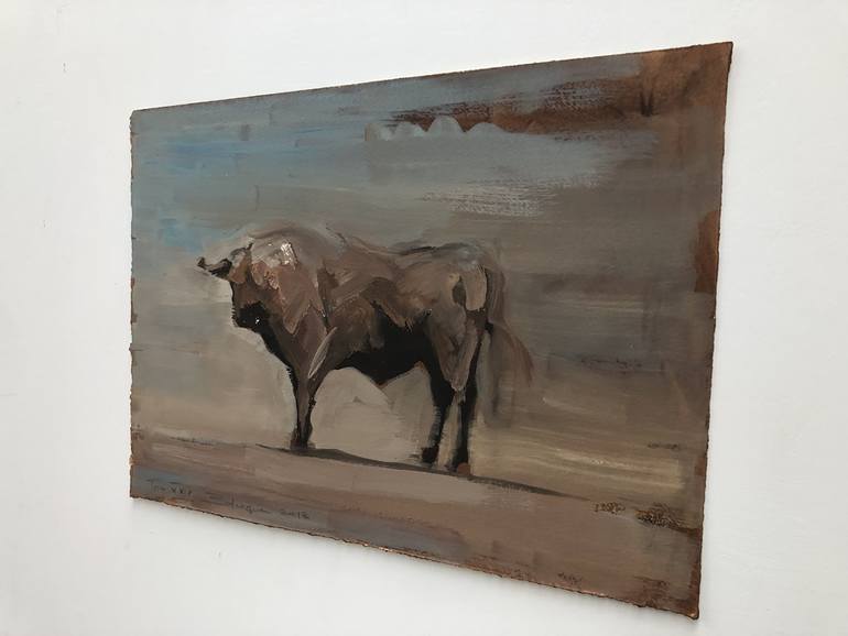 Original Expressionism Animal Painting by Zil Hoque