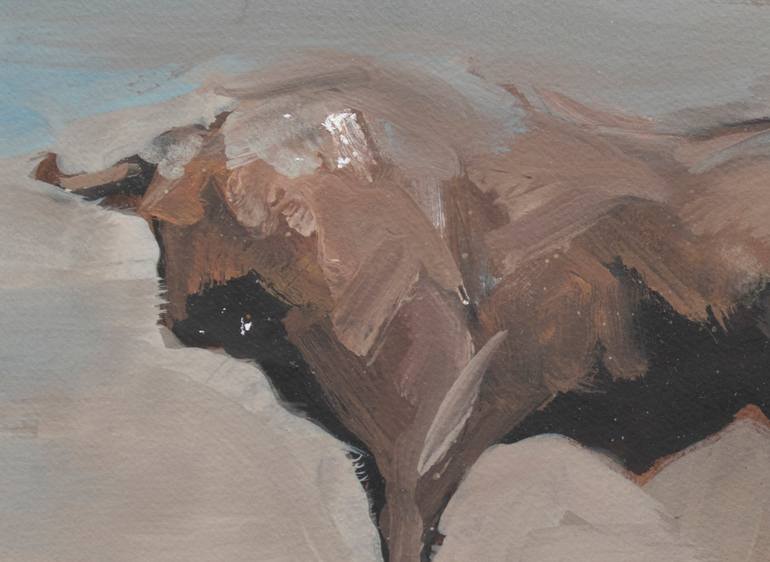 Original Expressionism Animal Painting by Zil Hoque
