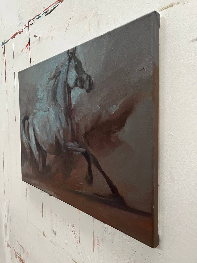 Original Expressionism Horse Painting by Zil Hoque