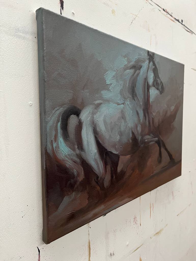 Original Expressionism Horse Painting by Zil Hoque