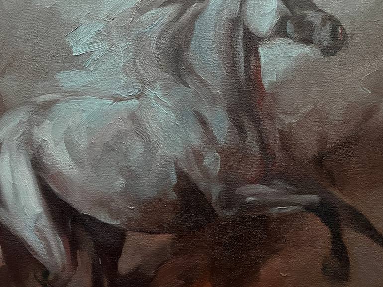 Original Expressionism Horse Painting by Zil Hoque