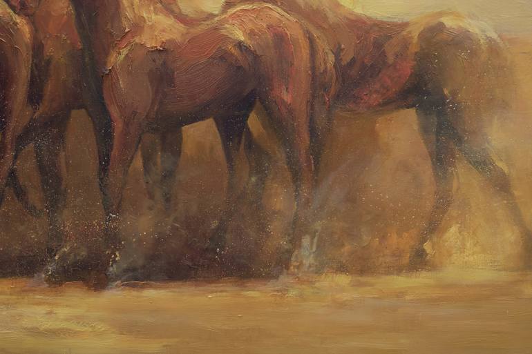 Original Expressionism Horse Painting by Zil Hoque
