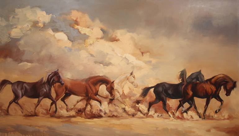 Original Horse Painting by Zil Hoque