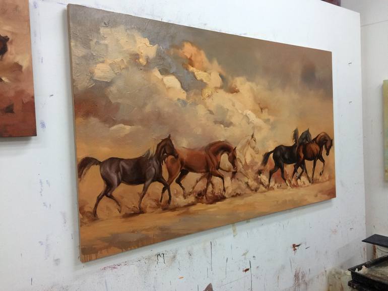 Original Horse Painting by Zil Hoque