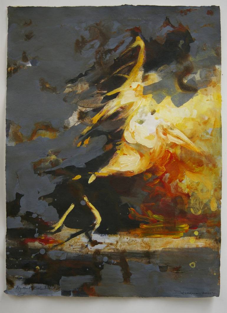 Original Expressionism Animal Painting by Zil Hoque