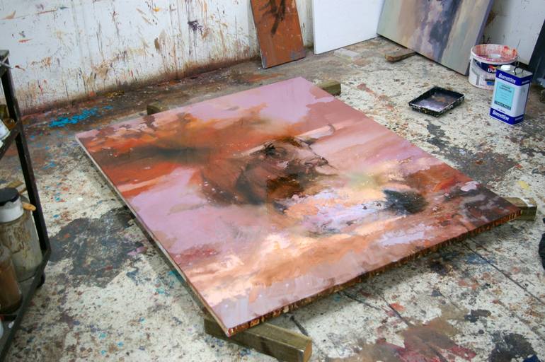 Original Expressionism Animal Painting by Zil Hoque