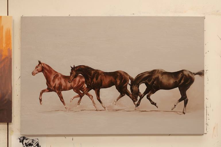 Original Horse Painting by Zil Hoque