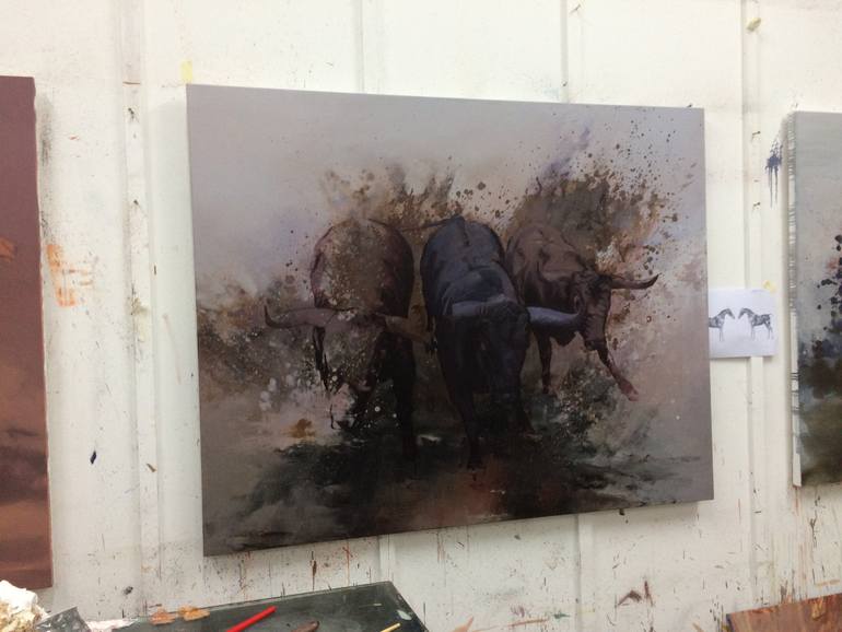 Original Expressionism Animal Painting by Zil Hoque