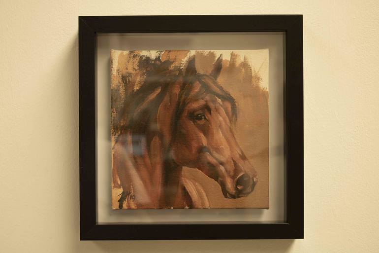 Original Expressionism Horse Painting by Zil Hoque