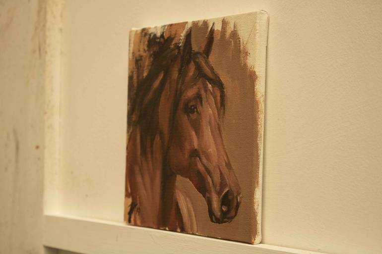 Original Expressionism Horse Painting by Zil Hoque