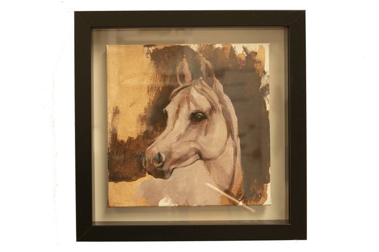 Original Expressionism Horse Painting by Zil Hoque