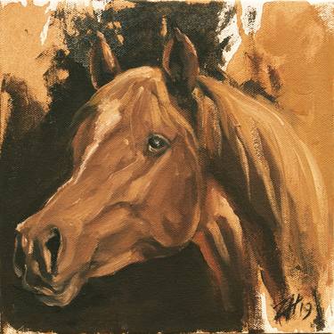 Original Expressionism Horse Paintings by Zil Hoque