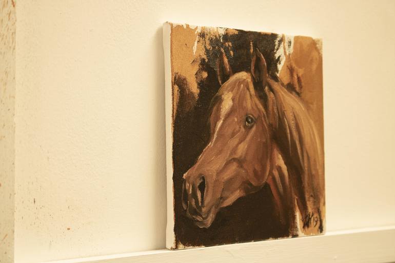 Original Expressionism Horse Painting by Zil Hoque