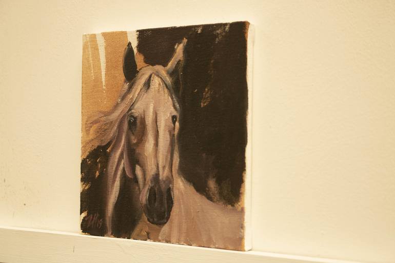 Original Expressionism Horse Painting by Zil Hoque
