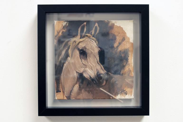 Original Expressionism Horse Painting by Zil Hoque