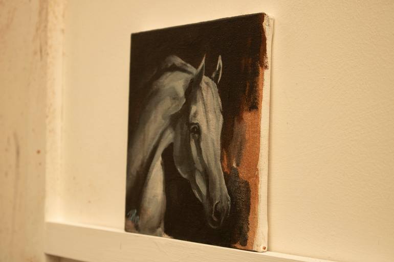 Original Expressionism Horse Painting by Zil Hoque