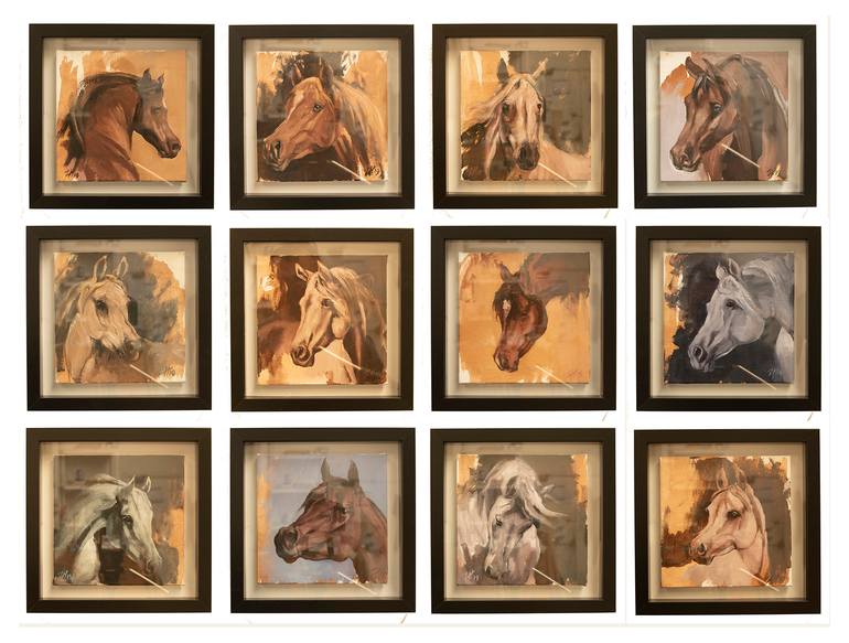 Original Expressionism Horse Painting by Zil Hoque