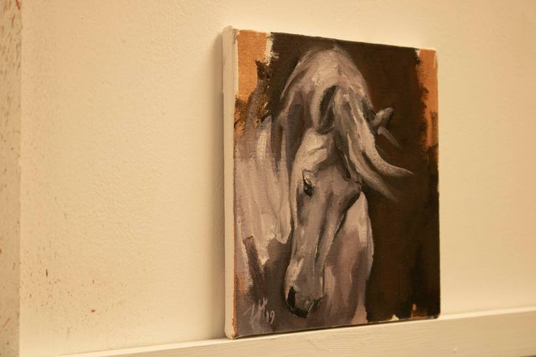 Original Expressionism Horse Painting by Zil Hoque