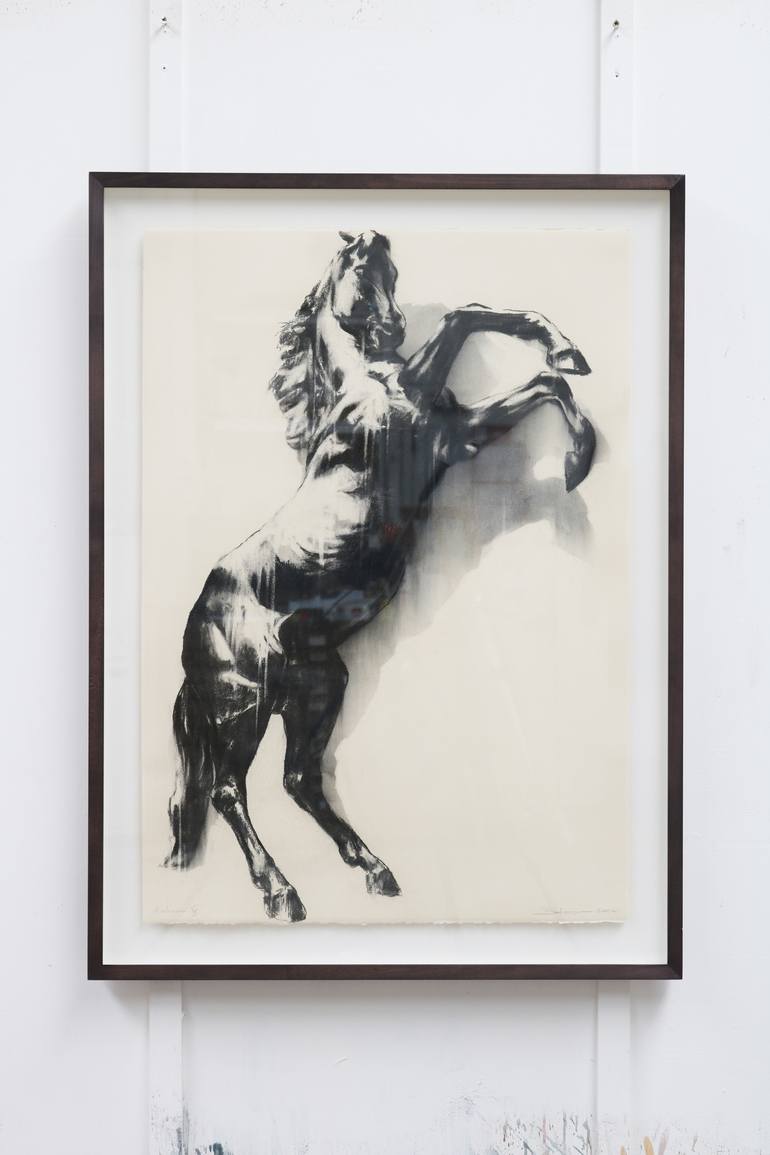 Original Figurative Horse Drawing by Zil Hoque