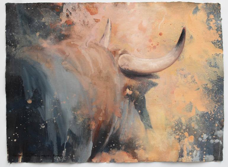 Original Expressionism Animal Painting by Zil Hoque