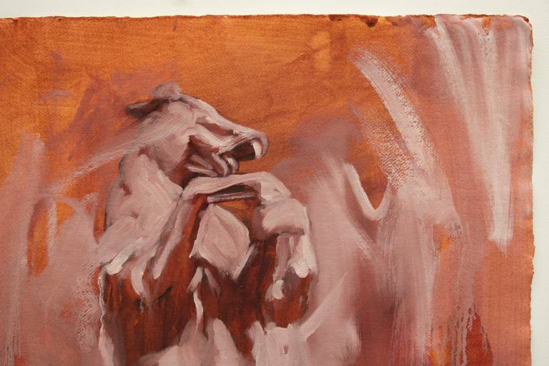 Original Expressionism Horse Painting by Zil Hoque