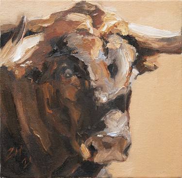 Print of Expressionism Cows Paintings by Zil Hoque