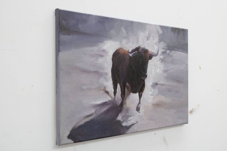 Original Cows Painting by Zil Hoque