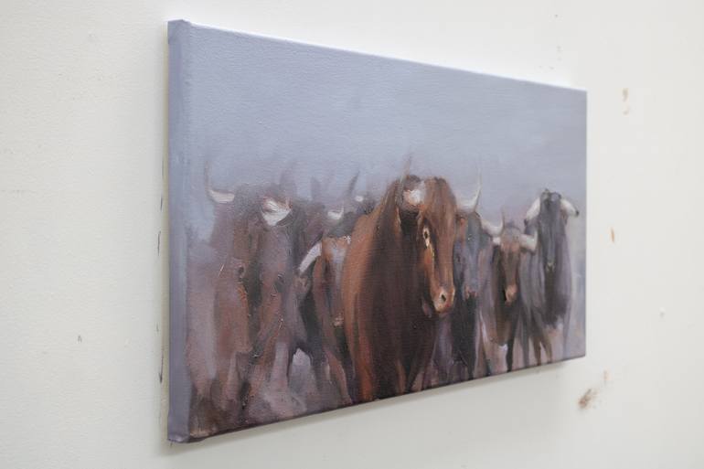 Original Cows Painting by Zil Hoque