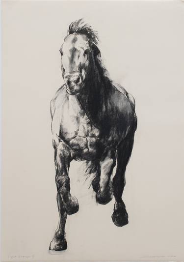 Print of Impressionism Horse Drawings by Zil Hoque
