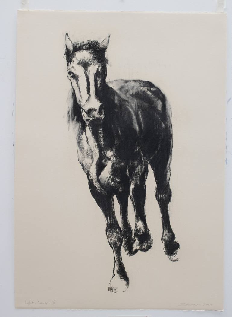 Original Horse Drawing by Zil Hoque