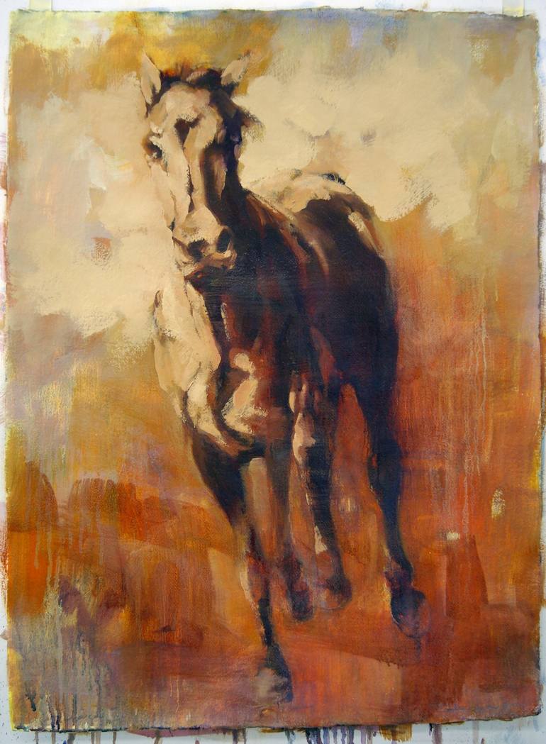 Original Horse Drawing by Zil Hoque