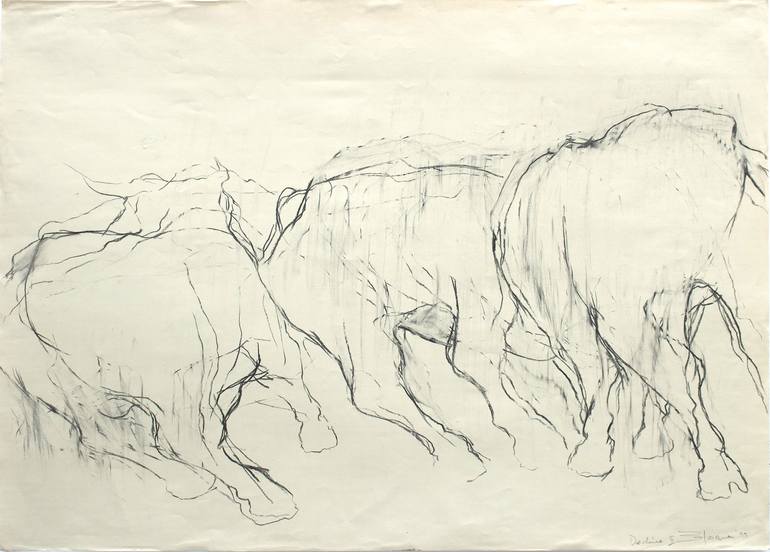 Original Expressionism Animal Drawing by Zil Hoque