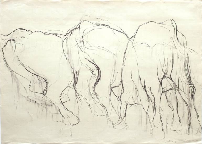 Original Expressionism Animal Drawing by Zil Hoque