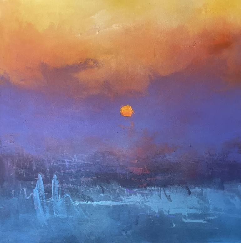 Original Abstract Painting by Igor Calinciuc | Abstract Art on Canvas | Sea and sun