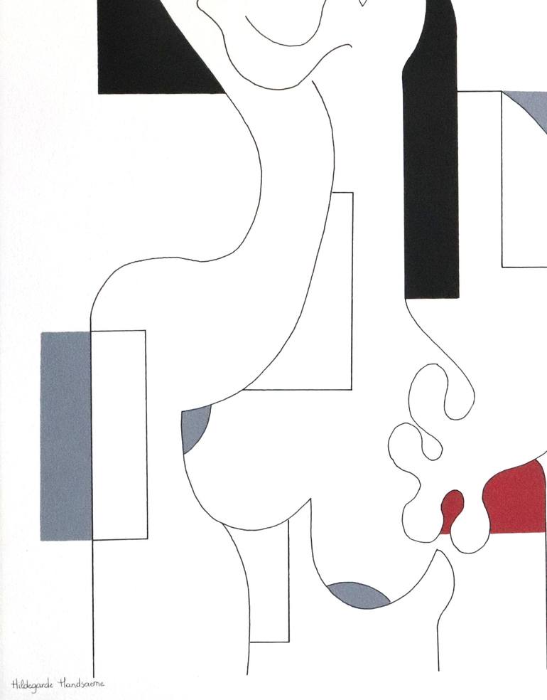 Original Contemporary Love Drawing by Hildegarde Handsaeme