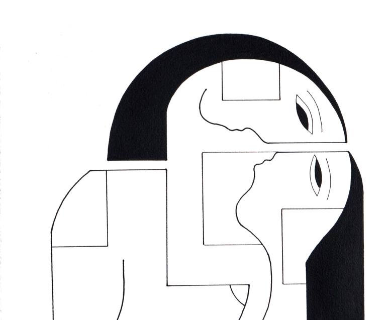 Original Contemporary Women Drawing by Hildegarde Handsaeme