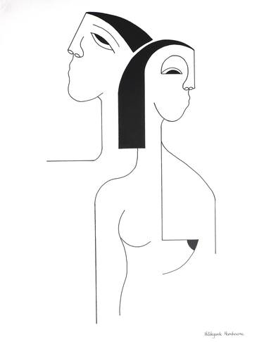 Original People Drawings by Hildegarde Handsaeme