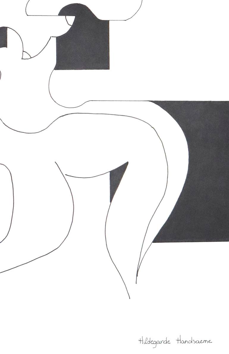 Original Body Drawing by Hildegarde Handsaeme