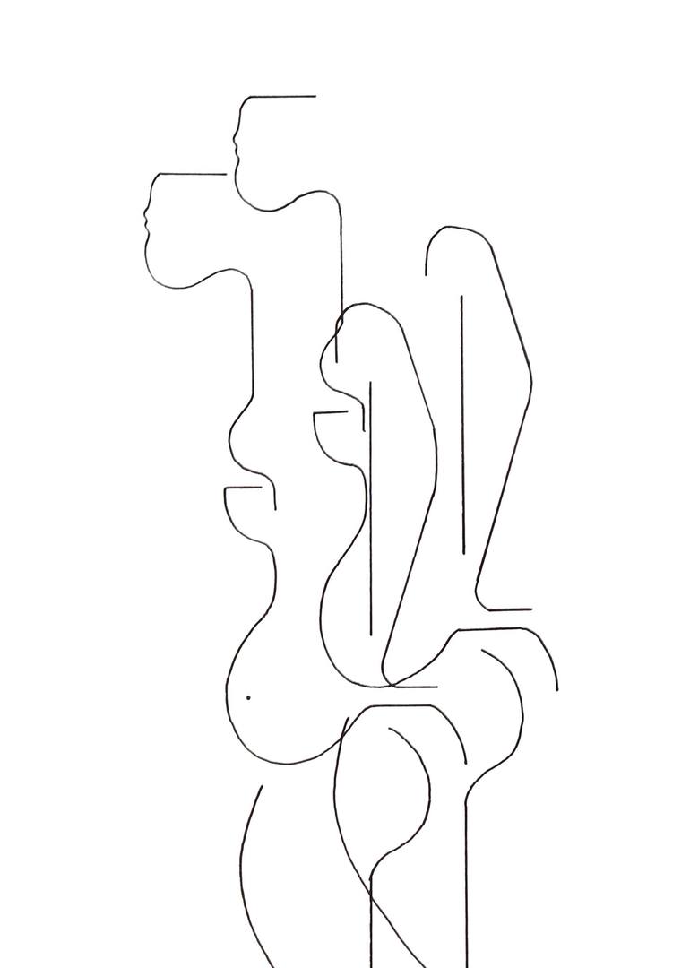 Original Nude Drawing by Hildegarde Handsaeme