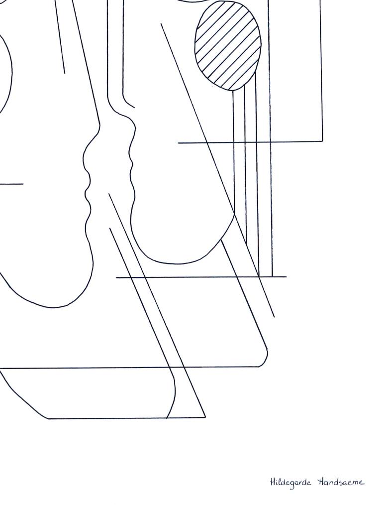 Original Abstract People Drawing by Hildegarde Handsaeme