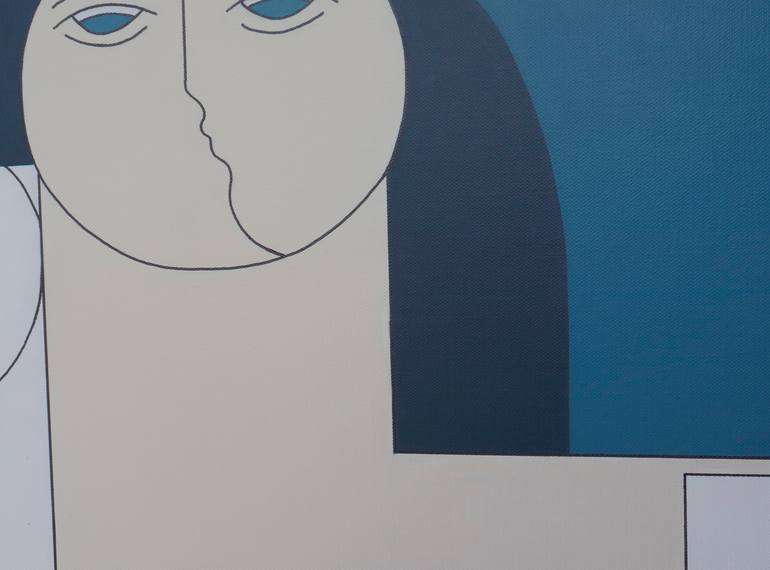 Original Abstract People Painting by Hildegarde Handsaeme
