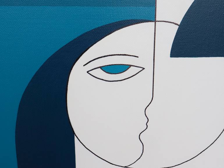 Original Abstract People Painting by Hildegarde Handsaeme