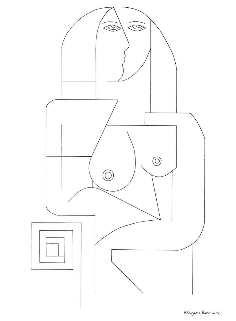 Print of Abstract Body Drawings by Hildegarde Handsaeme