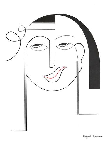 Original Abstract People Drawing by Hildegarde Handsaeme