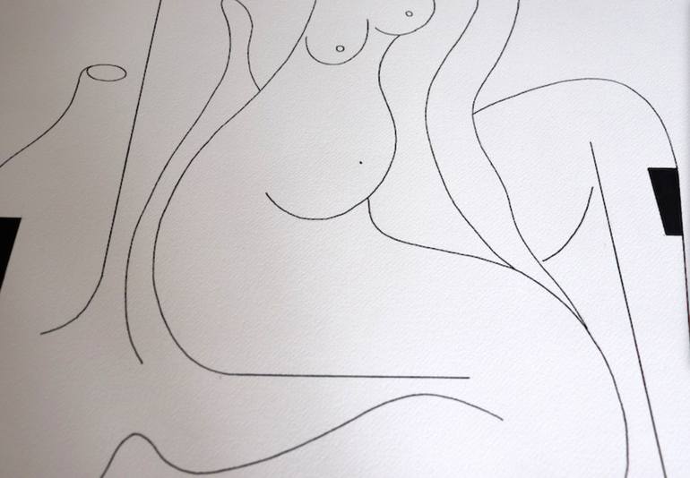 Original Abstract Women Drawing by Hildegarde Handsaeme