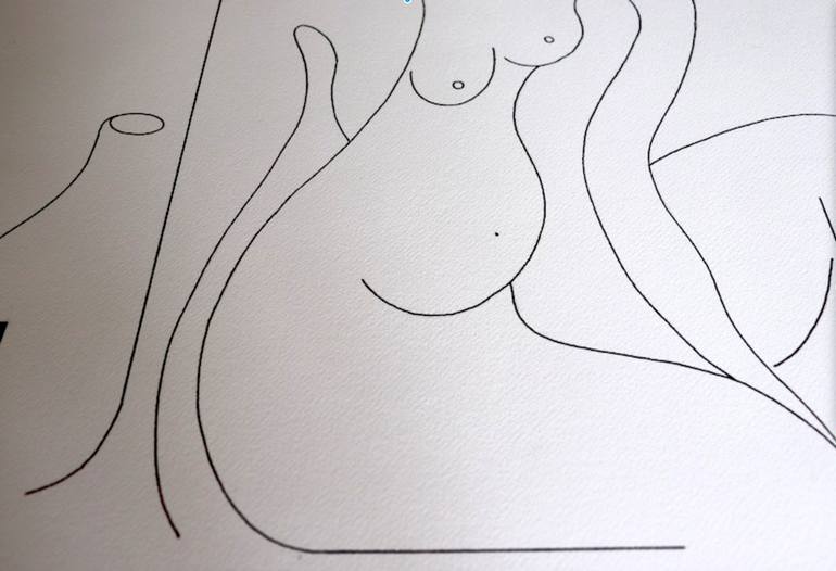 Original Abstract Women Drawing by Hildegarde Handsaeme