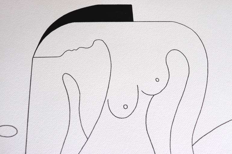 Original Abstract Women Drawing by Hildegarde Handsaeme