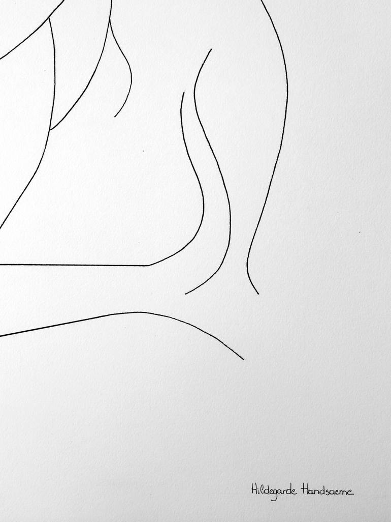 Original Minimalism Love Drawing by Hildegarde Handsaeme