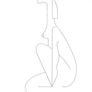 Quiet Alignment – Minimalist Female Line Drawing