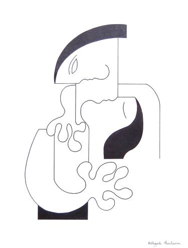 Print of Abstract Expressionism People Drawings by Hildegarde Handsaeme